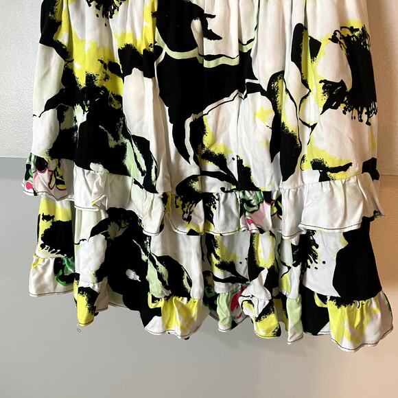 NWT Peter Som x ANTHROPOLOGIE Ruffled Mini Skirt Floral Size Small - Picture 15 of 15